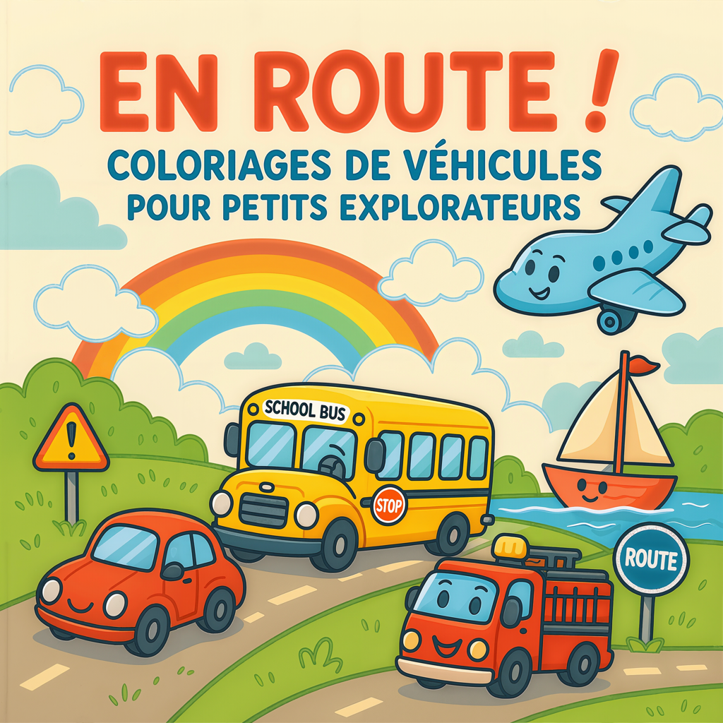 En Route ! Coloriages de Véhicules pour Petits Explorateurs